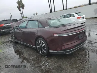 2024 Lucid Air Pure with VIN 50EA1PGA4RA009036, listed as a Copart auction lot 45350475 with 0 mi miles and Salvage Title. Bid and sale history available at carsss.com. Image 2.