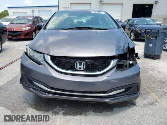 2015 Honda Civic EX with VIN 19XFB2F86FE008181, listed as a Copart auction lot 55207415 with 131,178 mi miles and Salvage Title. Bid and sale history available at DreamBid. Image 5.
