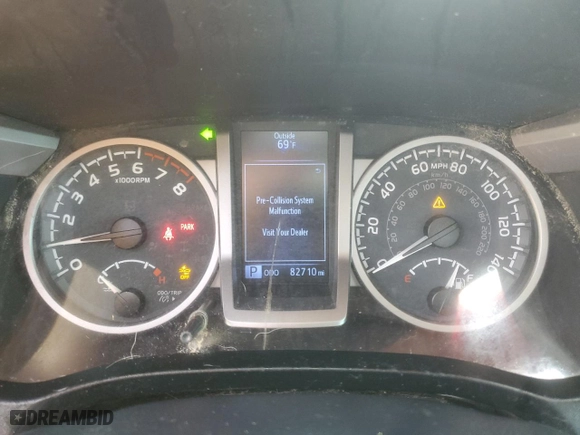 2020 Toyota Tacoma 4WD SR5 with VIN 3TMCZ5AN6LM310312, listed as a Copart auction lot 50162955 with 82,710 mi miles and Salvage Title. Bid and sale history available at carsss.com. Image 9.