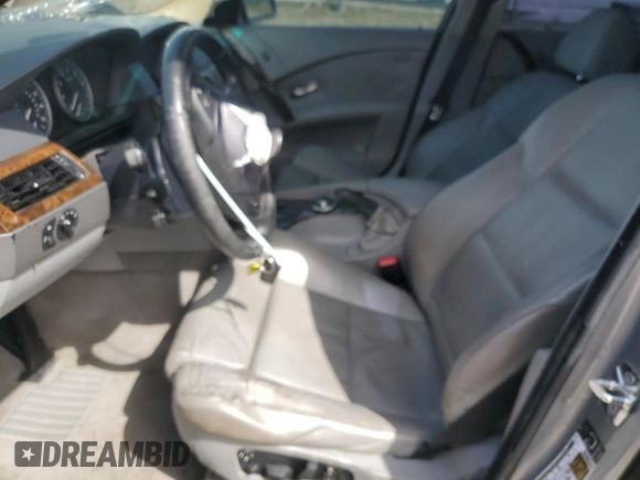2006 BMW 5 Series 530xi with VIN WBANF73546CG68265, listed as a Copart auction lot 51184425 with 194,170 mi miles and Salvage Title. Bid and sale history available at DreamBid. Image 7.