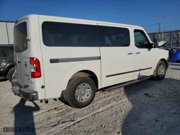 2017 Nissan NV Passenger SL with VIN 5BZAF0AA7HN852886, listed as a Copart auction lot 72086444 with 89,894 mi miles and Salvage Title. Bid and sale history available at carsss.com. Image 3.