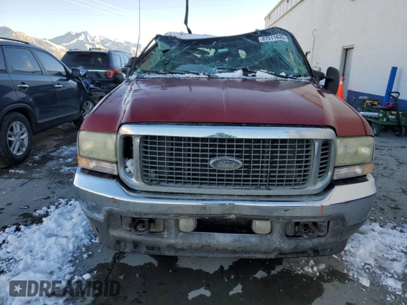 2002 Ford Excursion Limited z VIN 1FMNU42F22ED63582, wystawiony jako Copart lot #87511635 z przebiegiem 384 594 mil mil oraz Czysty tytuł • Clean title. Historia ofert i sprzedaży dostępna na DreamBid. Obrazek 5.