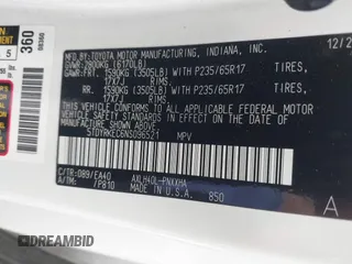 2022 Toyota Sienna XLE with VIN 5TDYRKEC6NS096521, listed as a IAAI auction lot 41882669 with 52,500 mi miles. Bid and sale history available at carsss.com. Image 9.