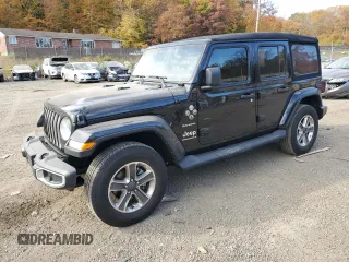 2023 Jeep Wrangler Sahara with VIN 1C4HJXEN9PW512425, listed as a Copart auction lot 78829304 with 34,085 mi miles and Salvage Title. Bid and sale history available at carsss.com. Image 1.