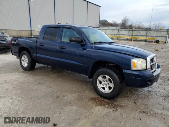 2006 Dodge Dakota SLT with VIN 1D7HW48K66S536209, listed as a Copart auction lot 45909015 with 117,531 mi miles and Salvage Title. Bid and sale history available at carsss.com. Image 4.