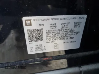 2021 Chevrolet Equinox LS with VIN 3GNAXFEVXMS131093, listed as a Copart auction lot 83239014 with 103,804 mi miles and Salvage title. Bid and sale history available at DreamBid. Image 15.