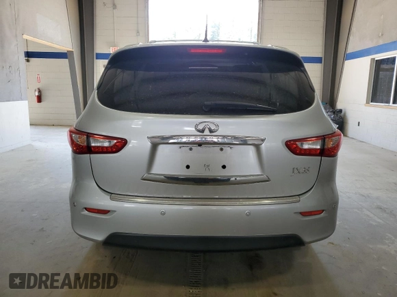 2013 Infiniti JX35 with VIN 5N1AL0MM4DC346349, listed as a Copart auction lot 54494605 with 186,729 mi miles and Salvage Title. Bid and sale history available at DreamBid. Image 6.