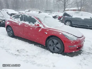 2019 Tesla Model 3 Long Range with VIN 5YJ3E1EB6KF193886, listed as a IAAI auction lot 41542020 with 1 mi miles. Bid and sale history available at carsss.com. Image 1.
