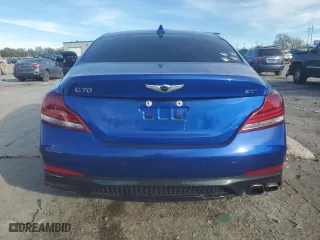 2020 Genesis G70 2.0T with VIN KMTG44LA1LU062584, listed as a Copart auction lot 81599124 with 70,907 mi miles and Salvage Title. Bid and sale history available at carsss.com. Image 6.