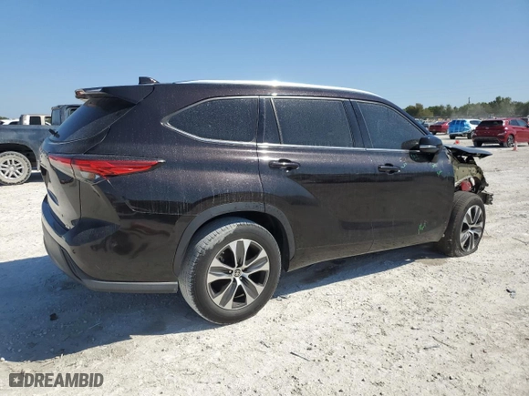 2020 Toyota Highlander XLE with VIN 5TDGZRAH3LS022279, listed as a Copart auction lot 48908075 with 69,355 mi miles and Salvage Title. Bid and sale history available at carsss.com. Image 3.