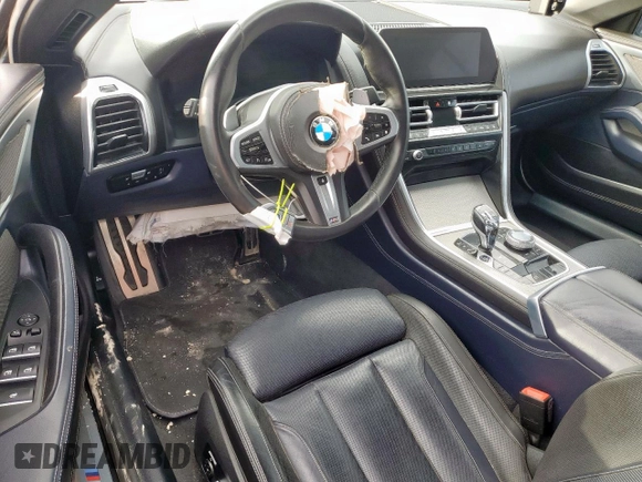 2022 BMW 8 Series with VIN WBAFY4C07NCH97004, listed as a Copart auction lot 59738555 with Not provided miles and Salvage title. Bid and sale history available at DreamBid. Image 8.