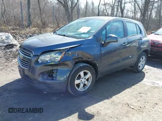 2016 Chevrolet Trax LS with VIN 3GNCJNSB1GL157935, listed as a IAAI auction lot 41807098 with 122,228 mi miles. Bid and sale history available at carsss.com. Image 2.