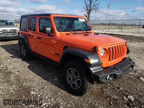 2023 Jeep Wrangler Sport with VIN 1C4HJXDG8PW687459, listed as a Copart auction lot 87302924 with 16,637 mi miles and Salvage Title. Bid and sale history available at DreamBid. Image 11.