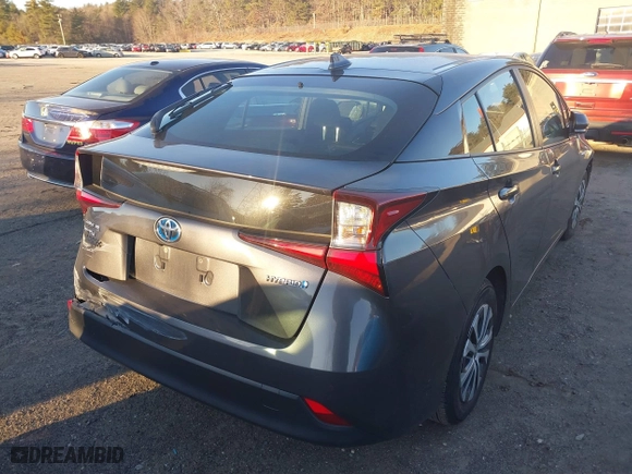 2019 Toyota Prius LE with VIN JTDL9RFU4K3012817, listed as a IAAI auction lot 41018905 with 1 mi miles. Bid and sale history available at carsss.com. Image 4.