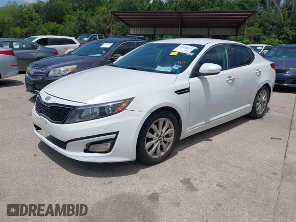2015 Kia Optima LX with VIN KNAGM4A76F5620706, listed as a IAAI auction lot 42534268 with 191,405 mi miles and . Bid and sale history available at DreamBid. Image 2.