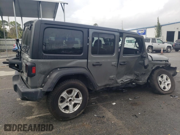 2022 Jeep Wrangler Unlimited Willys with VIN 1C4HJXDN2NW251007, listed as a Copart auction lot 44691165 with Not Provided miles and Salvage Title. Bid and sale history available at DreamBid. Image 3.