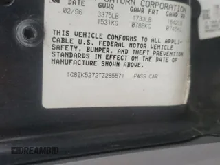 1996 Saturn SL with VIN 1G8ZK5272TZ265571, listed as a Copart auction lot 51267475 with 142,824 mi miles and Salvage Title. Bid and sale history available at carsss.com. Image 12.