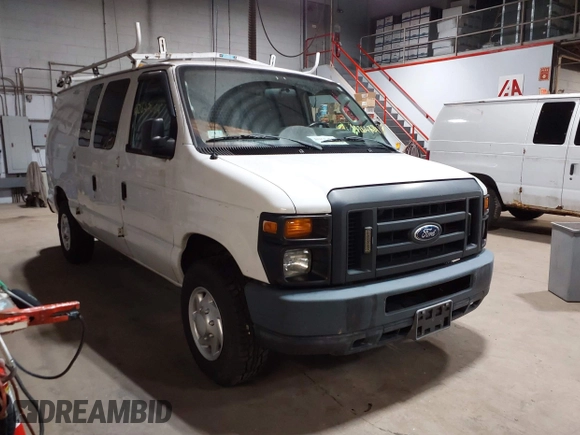2014 Ford Econoline Cargo Commercial with VIN 1FTNE2EL6EDB13764, listed as a IAAI auction lot 42647684 with 99,876 mi miles and . Bid and sale history available at DreamBid. Image 1.