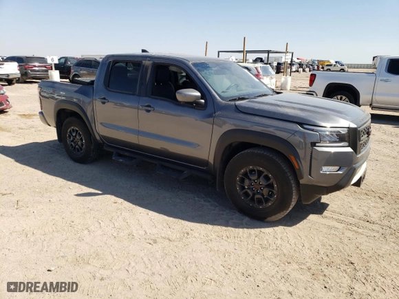 2022 Nissan Frontier PRO-X with VIN 1N6ED1EJ4NN687038, listed as a Copart auction lot 74777834 with 2,180 mi miles and Salvage Title. Bid and sale history available at carsss.com. Image 4.