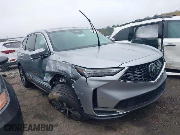 2025 Acura MDX w/Technology Package with VIN 5J8YD9H48SL000950, listed as a IAAI auction lot 40776010 with 18 mi miles. Bid and sale history available at carsss.com. Image 1.