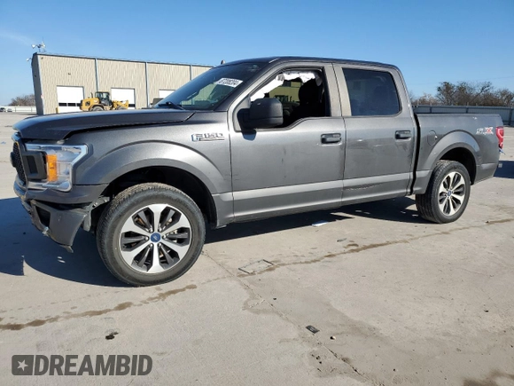 2020 Ford F-150 XL with VIN 1FTEW1CPXLKD42809, listed as a Copart auction lot 87208204 with 104,049 mi miles and Salvage Title. Bid and sale history available at carsss.com. Image 1.