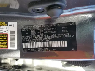 2021 Toyota Highlander XLE with VIN 5TDGZRAH5MS522722, listed as a Copart auction lot 84849504 with 0 mi miles and Salvage Title. Bid and sale history available at carsss.com. Image 13.