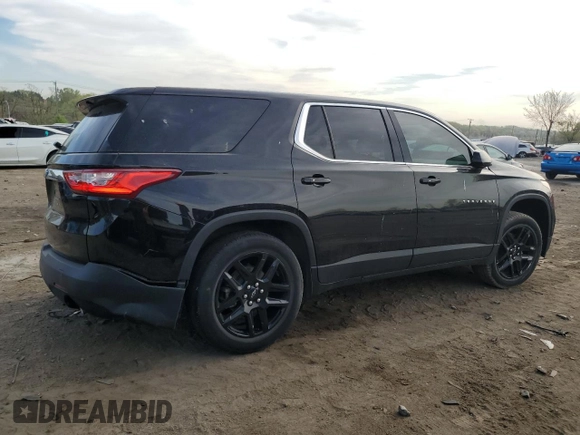 2020 Chevrolet Traverse LS z VIN 1GNERFKW7LJ313830, wystawiony jako Copart lot #51743465 z przebiegiem 56 874 mil mil oraz Szkoda całkowita • Salvage title. Historia ofert i sprzedaży dostępna na DreamBid. Obrazek 3.