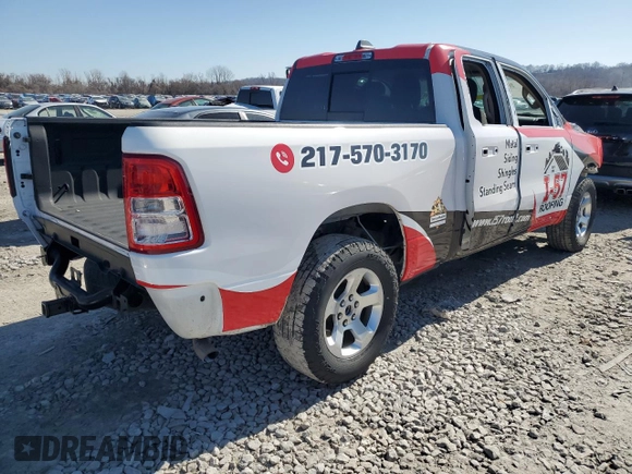 2019 Ram 1500 Tradesman z VIN 1C6SRFCT5KN551271, wystawiony jako Copart lot #46030635 z przebiegiem 116 844 mil mil oraz Szkoda całkowita • Salvage title. Historia ofert i sprzedaży dostępna na DreamBid. Obrazek 3.