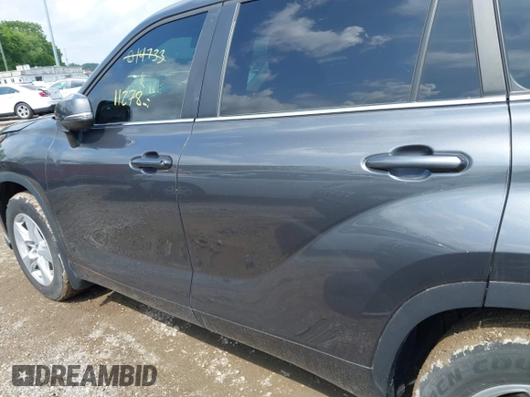 2023 Toyota Highlander L with VIN 5TDKDRAH8PS019733, listed as a IAAI auction lot 42459336 with 11,278 mi miles and . Bid and sale history available at DreamBid. Image 15.