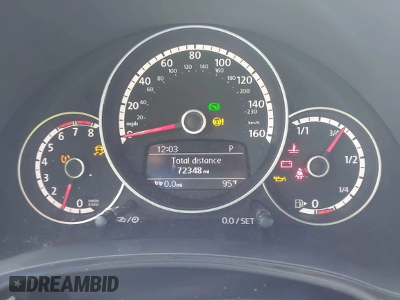 2015 Volkswagen Beetle Fleet Edition with VIN 3VWF17AT2FM656714, listed as a IAAI auction lot 42698040 with 72,348 mi miles and . Bid and sale history available at DreamBid. Image 7.