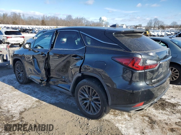2021 Lexus RX 350 F Sport with VIN 2T2SZMDAXMC260132, listed as a Copart auction lot 85094054 with 52,995 mi miles and Salvage title. Bid and sale history available at DreamBid. Image 2.