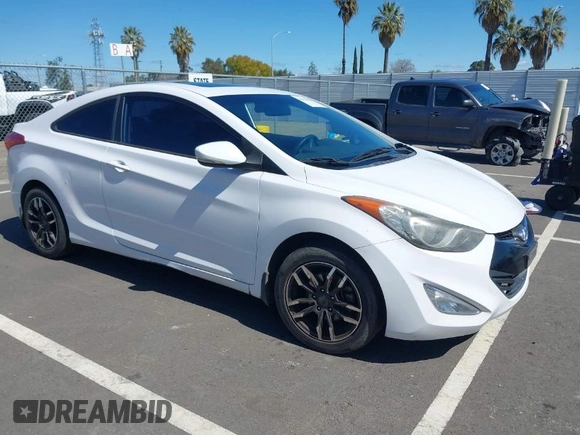 2013 Hyundai Elantra Coupe SE with VIN KMHDH6AE9DU022676, listed as a IAAI auction lot 41816486 with 158,326 mi miles. Bid and sale history available at carsss.com. Image 1.