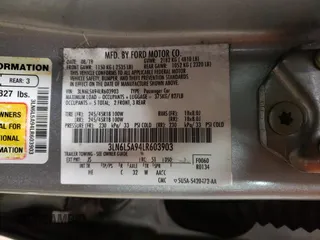2020 Lincoln MKZ Standard with VIN 3LN6L5A94LR603903, listed as a Copart auction lot 51224025 with 55,314 mi miles and Salvage Title. Bid and sale history available at carsss.com. Image 12.