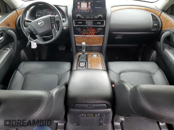 2021 Nissan Armada SL with VIN JN8AY2BA9M9372649, listed as a Copart auction lot 63675084 with 76,450 mi miles and Salvage Title. Bid and sale history available at carsss.com. Image 8.