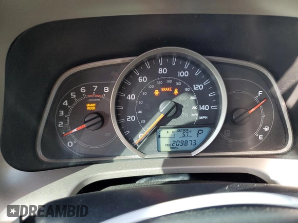 2013 Toyota RAV4 LE with VIN 2T3BFREV4DW085622, listed as a Copart auction lot 57267855 with 209,873 mi miles and Salvage title. Bid and sale history available at DreamBid. Image 9.