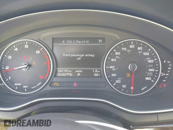 2017 Audi A4 Premium with VIN WAUGNAF4XHN004732, listed as a IAAI auction lot 41687605 with 102,191 mi miles. Bid and sale history available at carsss.com. Image 7.