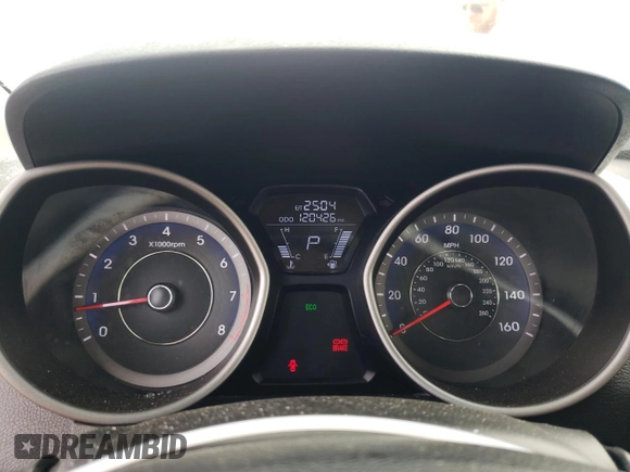 2013 Hyundai Elantra Coupe GS with VIN KMHDH6AE4DU009334, listed as a Copart auction lot 53247094 with 120,426 mi miles and Salvage Title. Bid and sale history available at carsss.com. Image 9.
