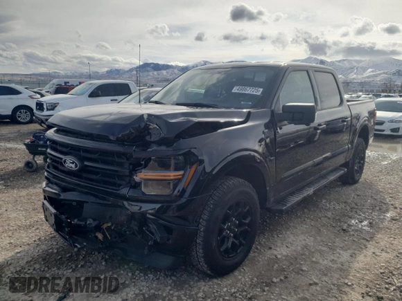 2024 Ford F-150 XLT with VIN 1FTFW3L89RKD35576, listed as a Copart auction lot 49867725 with 8,608 mi miles and Salvage Title. Bid and sale history available at DreamBid. Image 1.