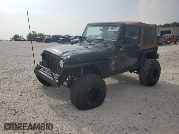 2002 Jeep Wrangler Sahara with VIN 1J4FA59S02P729015, listed as a Copart auction lot 63525745 with Not provided miles and Clean title. Bid and sale history available at DreamBid. Image 1.