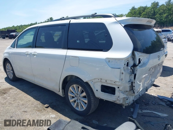 2015 Toyota Sienna Limited with VIN 5TDDK3DC2FS108045, listed as a IAAI auction lot 42398925 with 97,255 mi miles and . Bid and sale history available at DreamBid. Image 3.
