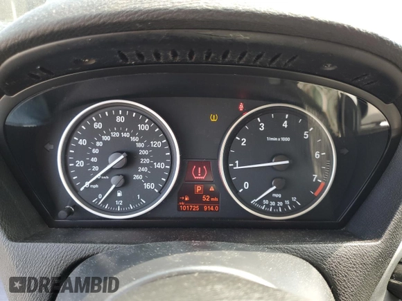 2012 BMW X5 35i with VIN 5UXZV4C59CL752661, listed as a Copart auction lot 58590305 with 101,725 mi miles and Salvage title. Bid and sale history available at DreamBid. Image 9.