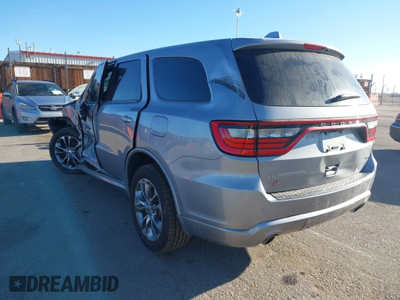 2019 Dodge Durango GT Plus with VIN 1C4RDJDG9KC780204, listed as a IAAI auction lot 41528411 with 92,026 mi miles and . Bid and sale history available at DreamBid. Image 3.