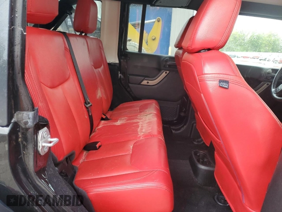 2016 Jeep Wrangler Unlimited 75th Anniversary with VIN 1C4HJWEG3GL198641, listed as a Copart auction lot 55892035 with 128,702 mi miles and Salvage title. Bid and sale history available at DreamBid. Image 11.