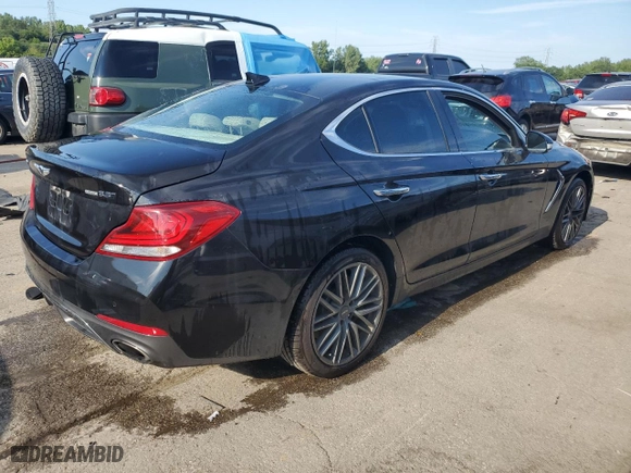 2019 Genesis G70 3.3T Advanced with VIN KMTG74LE3KU020328, listed as a Copart auction lot 65583944 with 153,662 mi miles and Salvage Title. Bid and sale history available at carsss.com. Image 3.