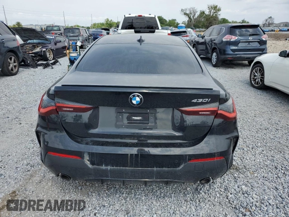2022 BMW 4 Series 430i z VIN WBA53AP08NCJ06319, wystawiony jako Copart lot #50144015 z przebiegiem 17 935 mil mil oraz Szkoda całkowita • Salvage title. Historia ofert i sprzedaży dostępna na DreamBid. Obrazek 6.