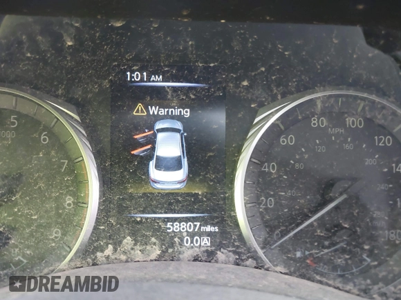 2020 Infiniti Q50 Luxe with VIN JN1EV7AR1LM255530, listed as a IAAI auction lot 42402566 with 58,807 mi miles and . Bid and sale history available at DreamBid. Image 7.
