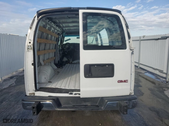 2022 GMC Savana Cargo Van with VIN 1GTW7AFP6N1143245, listed as a Copart auction lot 46677755 with 0 mi miles and Clean Title. Bid and sale history available at carsss.com. Image 6.