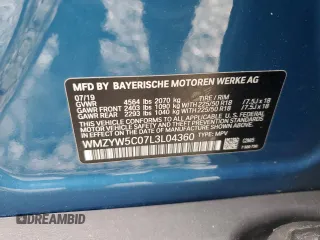2020 MINI Countryman Cooper with VIN WMZYW5C07L3L04360, listed as a Copart auction lot 59666645 with 78,282 mi miles and Salvage title. Bid and sale history available at DreamBid. Image 12.