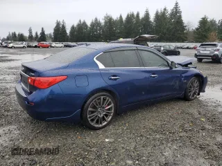 2017 Infiniti Q50 Red Sport 400 with VIN JN1FV7AR6HM870313, listed as a Copart auction lot 83214104 with 68,315 mi miles and Salvage Title. Bid and sale history available at carsss.com. Image 3.