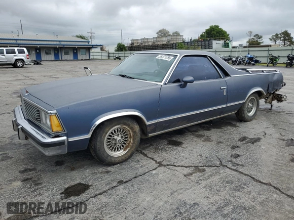 1981 Chevrolet El Camino z VIN 1GCCW80H0BD478009, wystawiony jako Copart lot #55471785 z przebiegiem 2 013 mil mil oraz Szkoda całkowita • Salvage title. Historia ofert i sprzedaży dostępna na DreamBid. Obrazek 1.